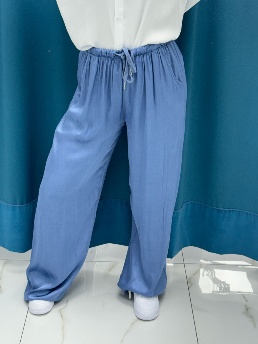 Pantalone palazzo satin 24205