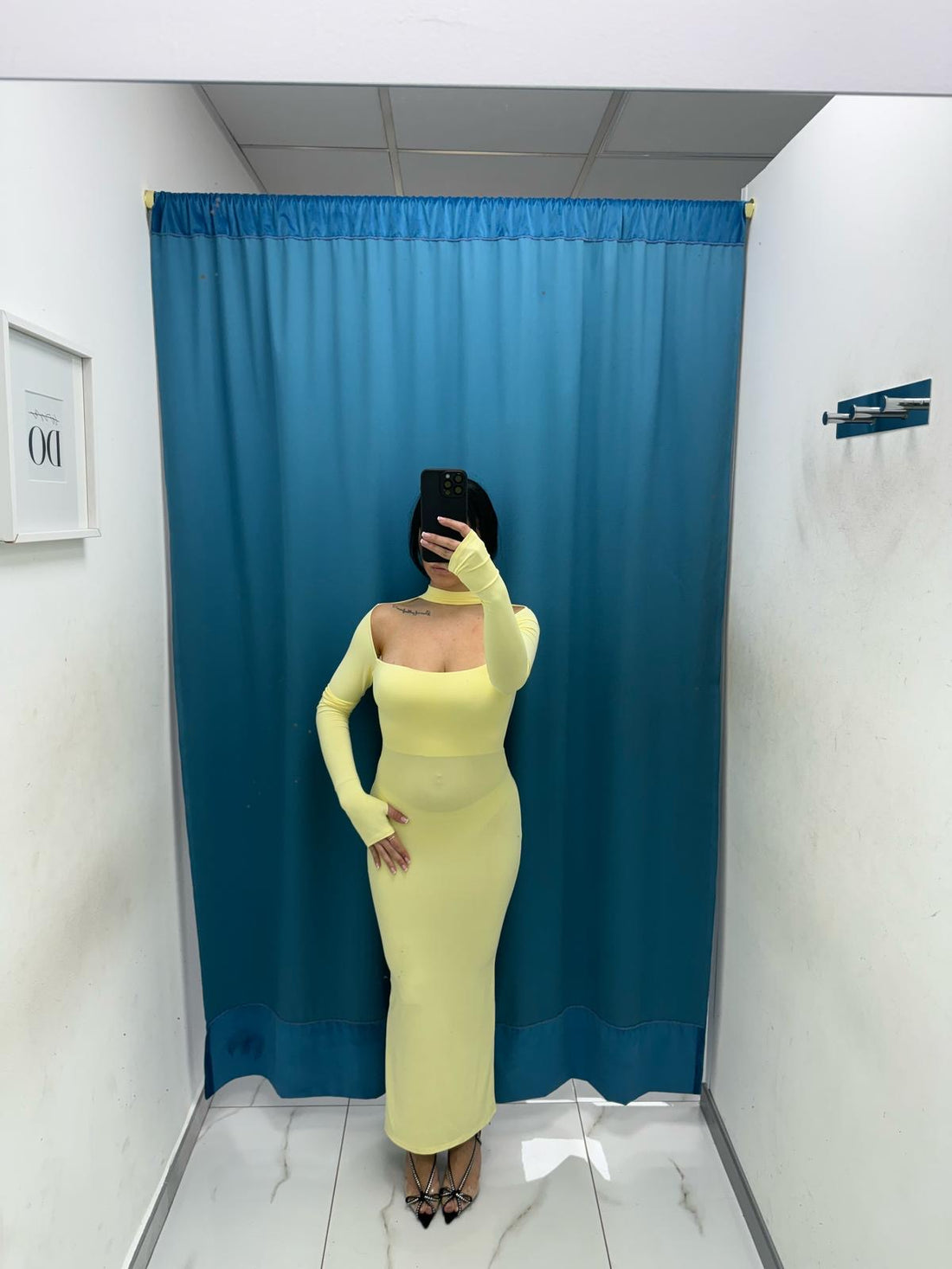 Vestito longuette con scollo 13584