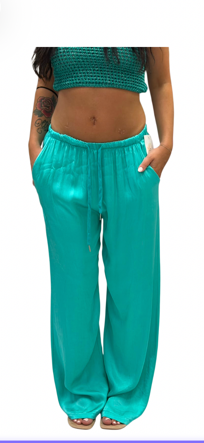 Pantalone palazzo satin 24205