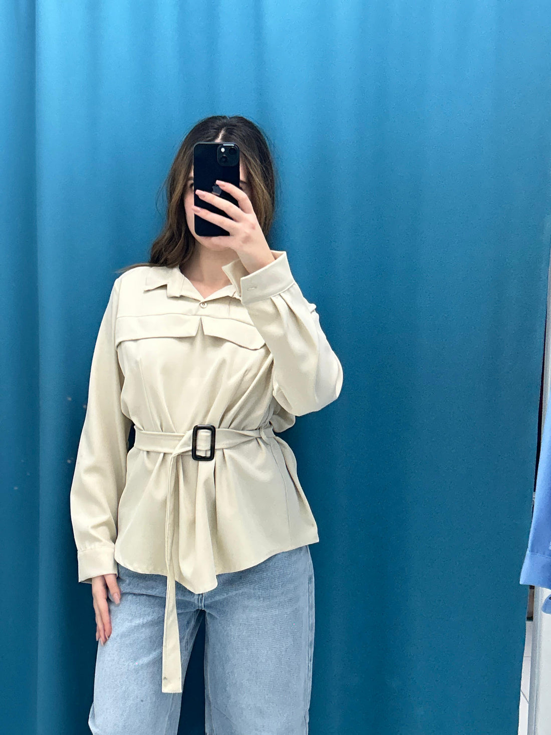 Camicia con cintura 15811
