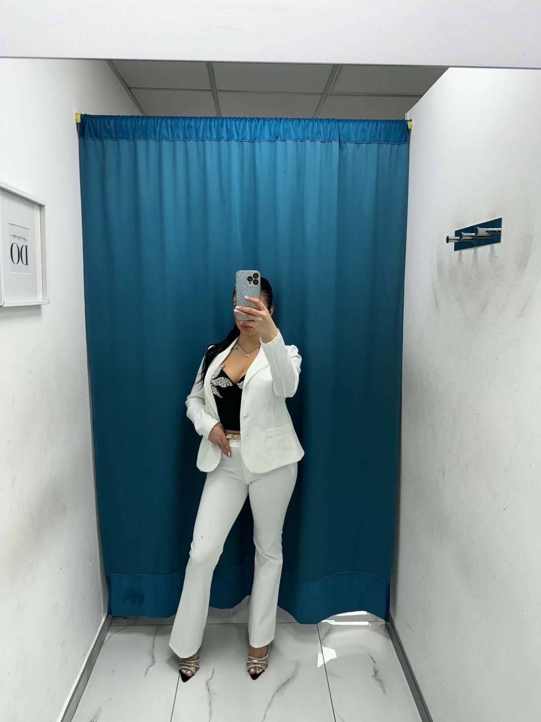 Pantalone slim bianco 51134