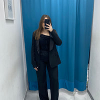 Tailleur giacca e pantalone nero 85613