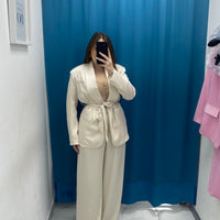 Tailleur satin giacca e pantalone GC32