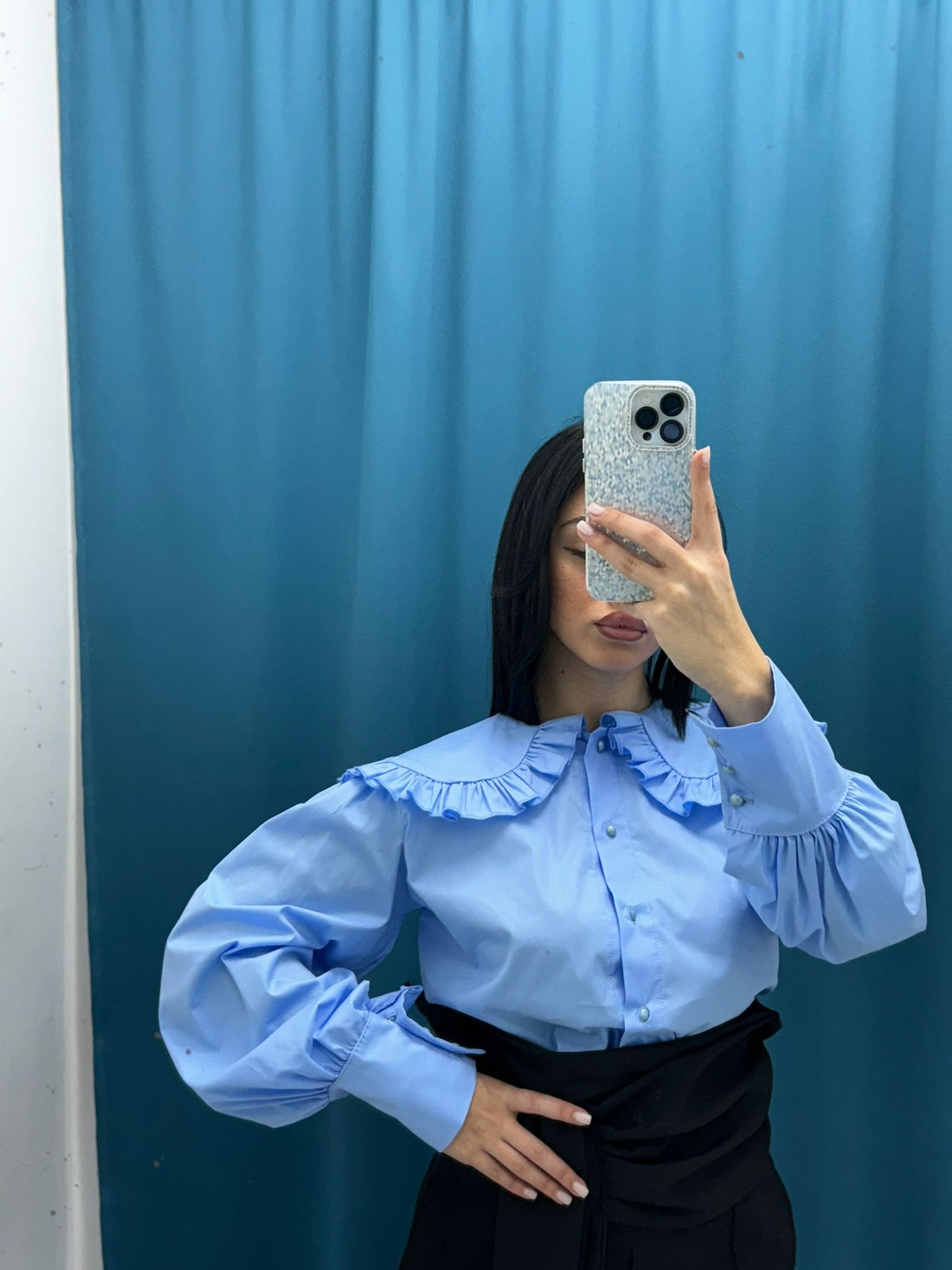 Camicia con colletto Peter pan 30968