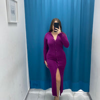 Vestito lungo con bottoni 5793