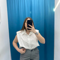 Camicia oversize con spalline 32828