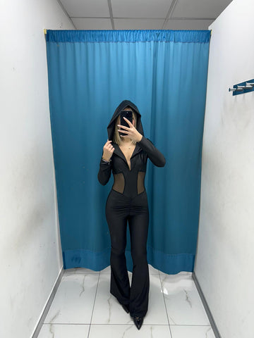 Crystal Hooded Jumpsuit - 12320
