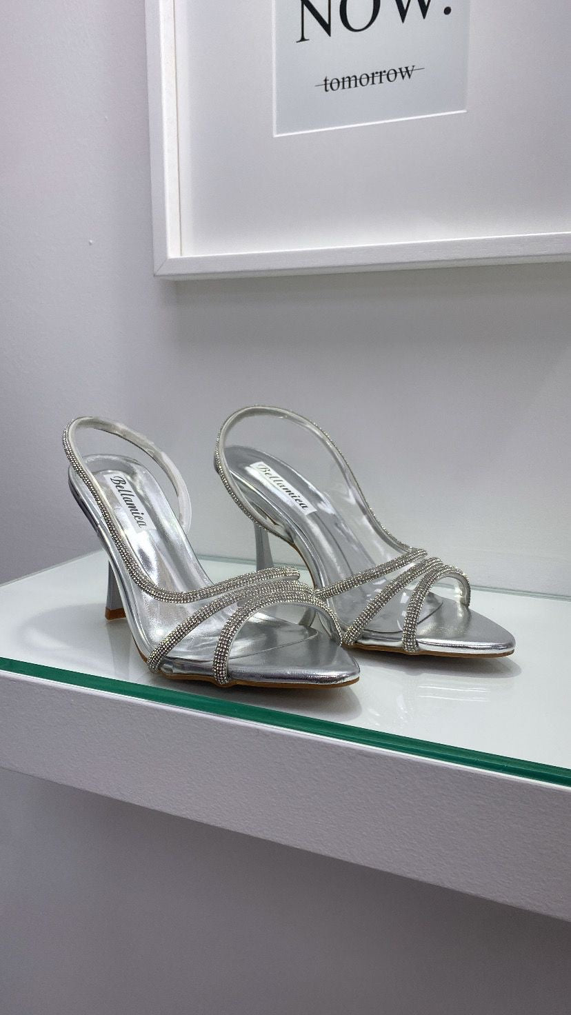 Sandali argento strass 2722