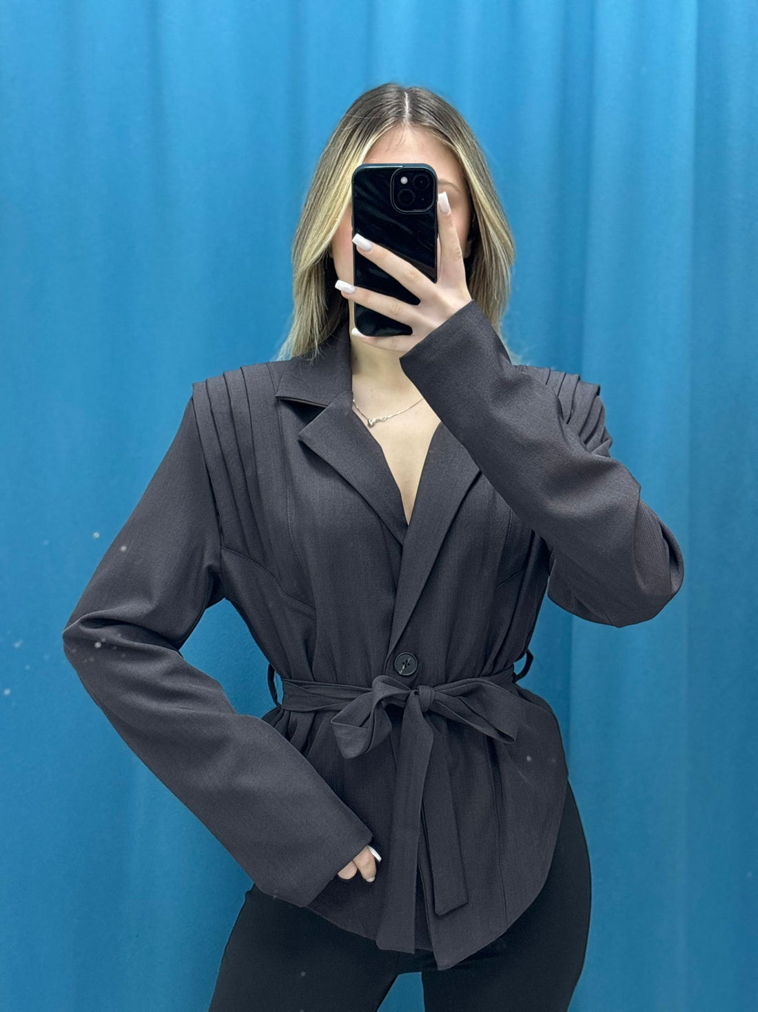 Blazer "Belted Elegance"-66767