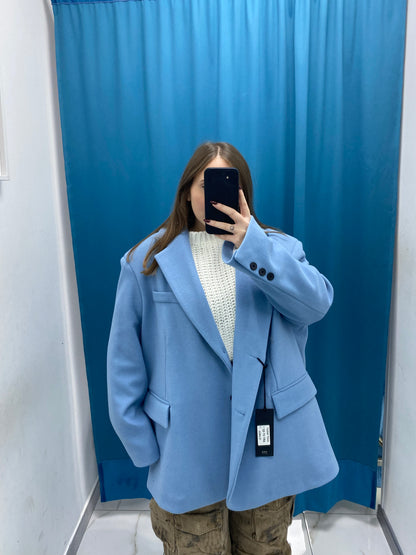 Blazer oversize in lana