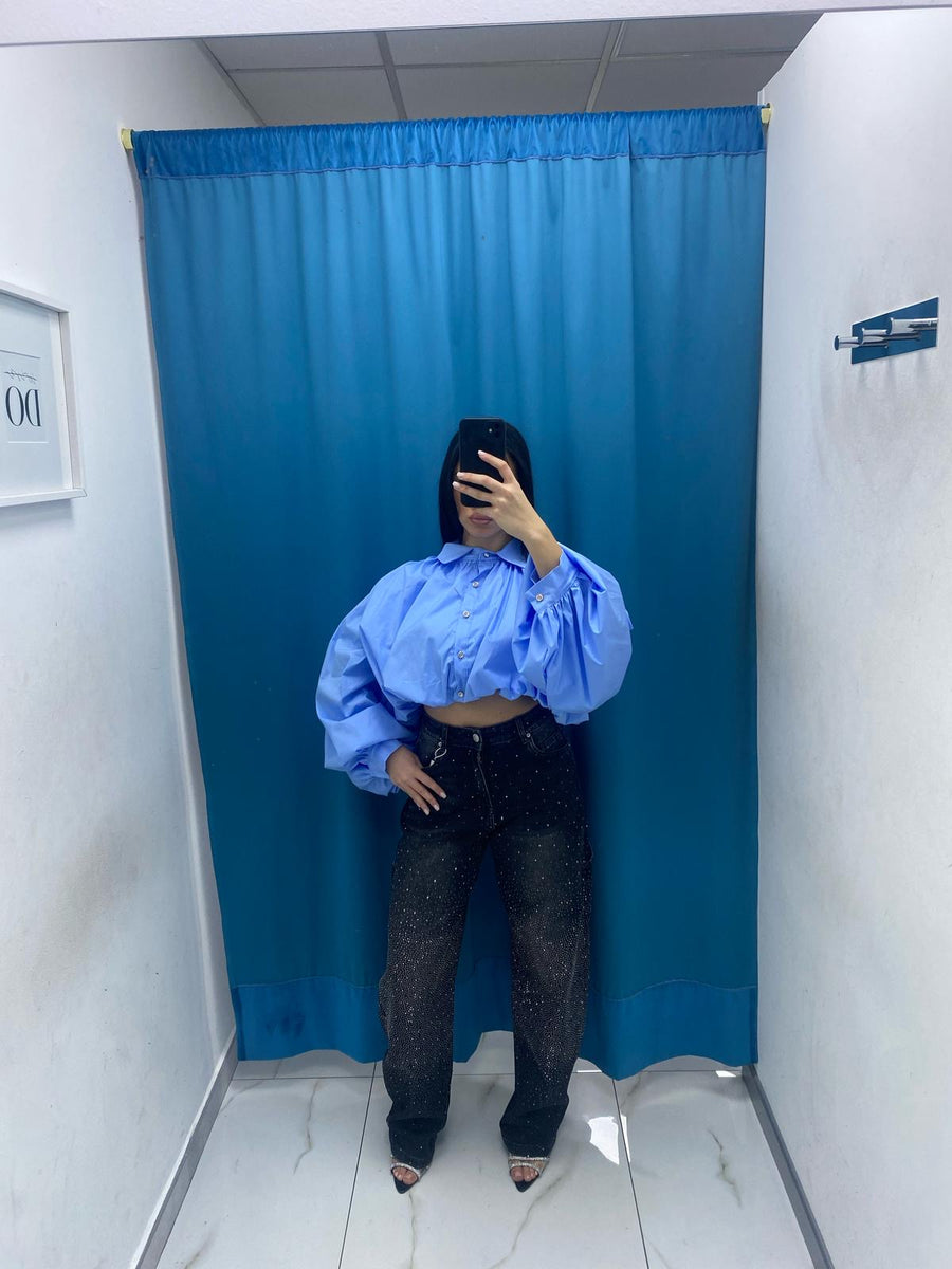 Jeans balloon shine nero 8705