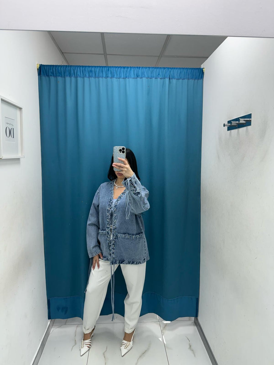 Giacca in denim con lacci 611