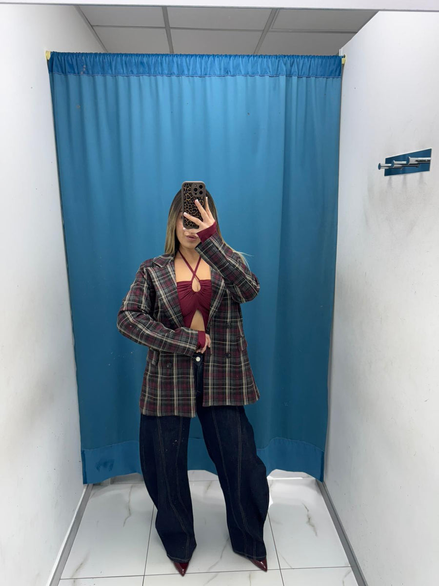 Cappotto “Burgundy Check” - 6726