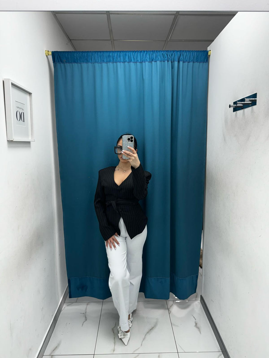 Jeans bianco wide leg 33813