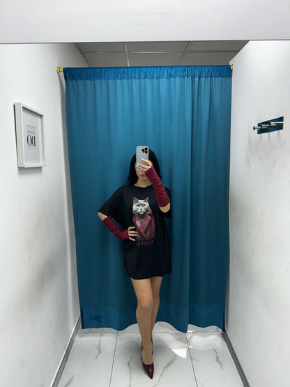 T-shirt con manicotti