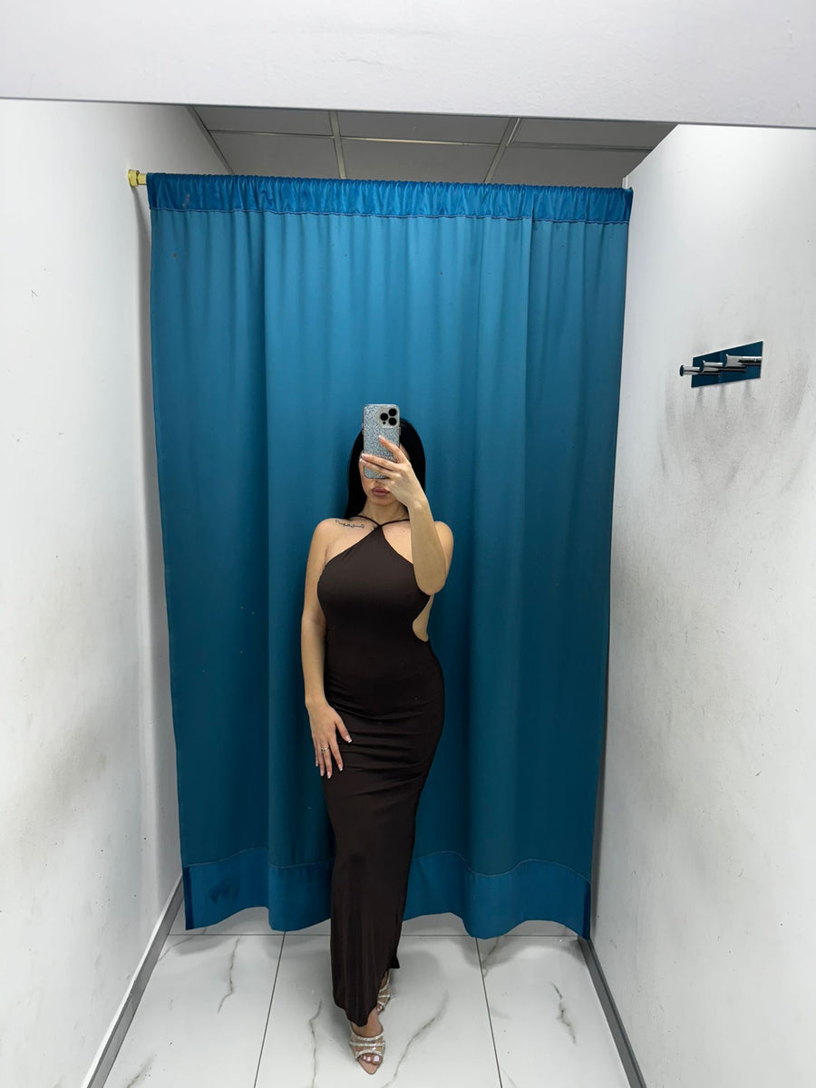 Vestito lungo con scollo sul retro 13659