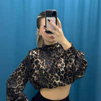 Camicia Crop Leopardata - 6754