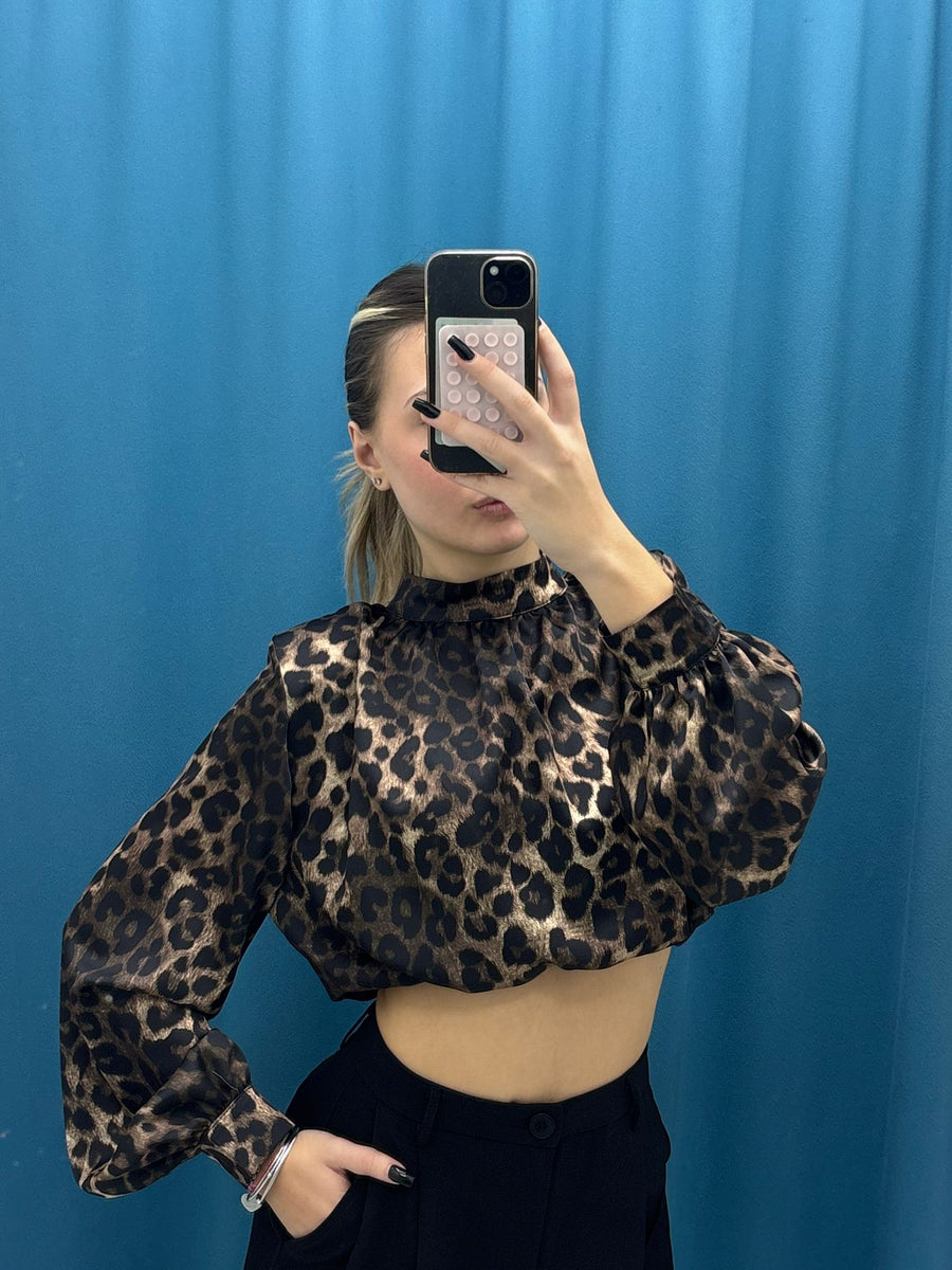 Camicia Crop Leopardata - 6754