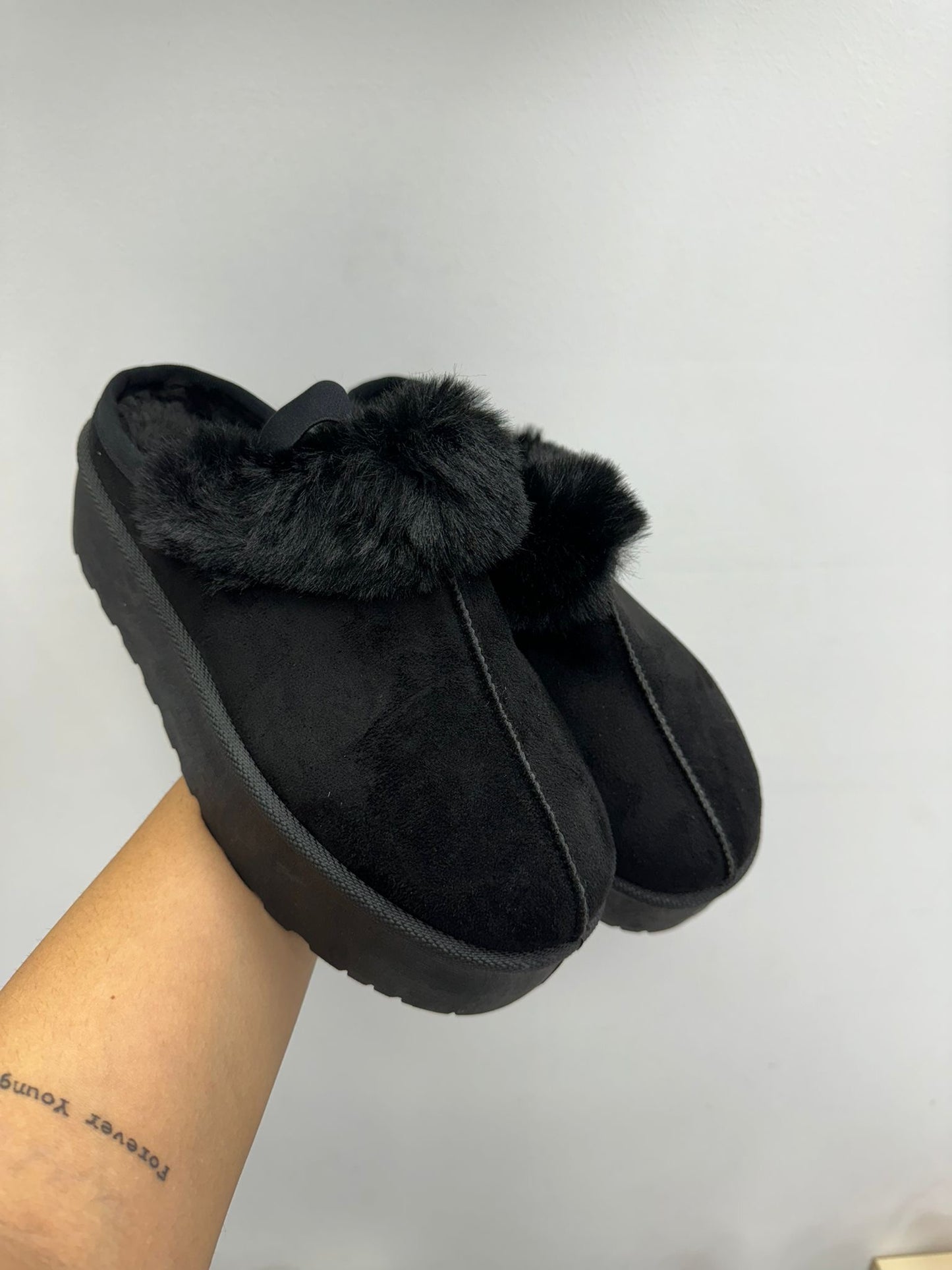 Stivali imbottiti Slingback nero