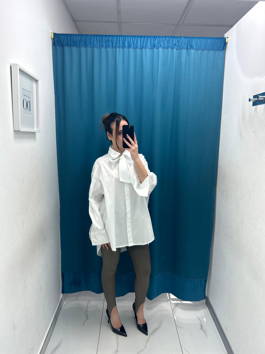 Camicia oversize con fiocco 159933