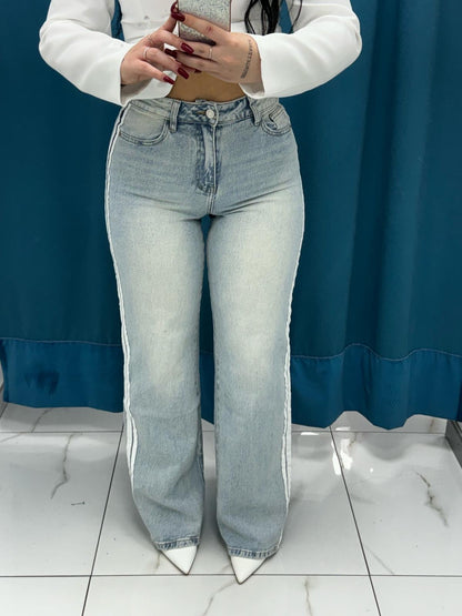 Jeans con riga laterale 55452