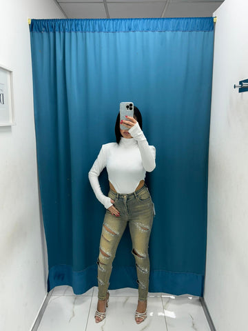 Jeans skinny strappi 3613