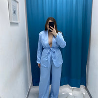 Tailleur satin giacca e pantalone GC32