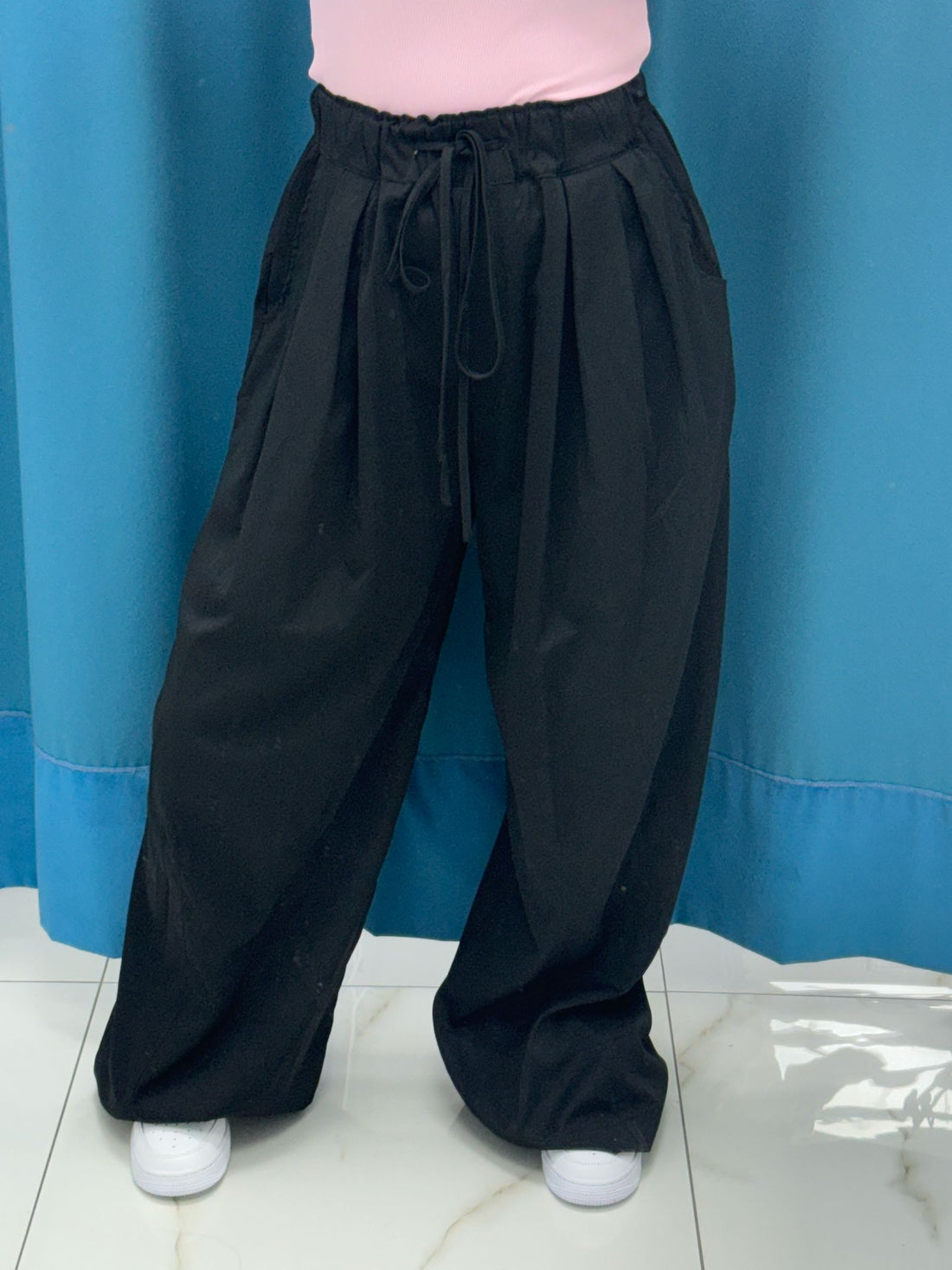 Pantalone a palazzo con tasche 80099