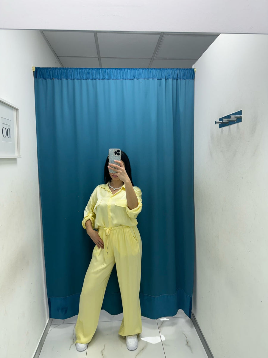 Pantalone palazzo satin 24205