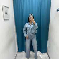 Giacca denim crop 3529
