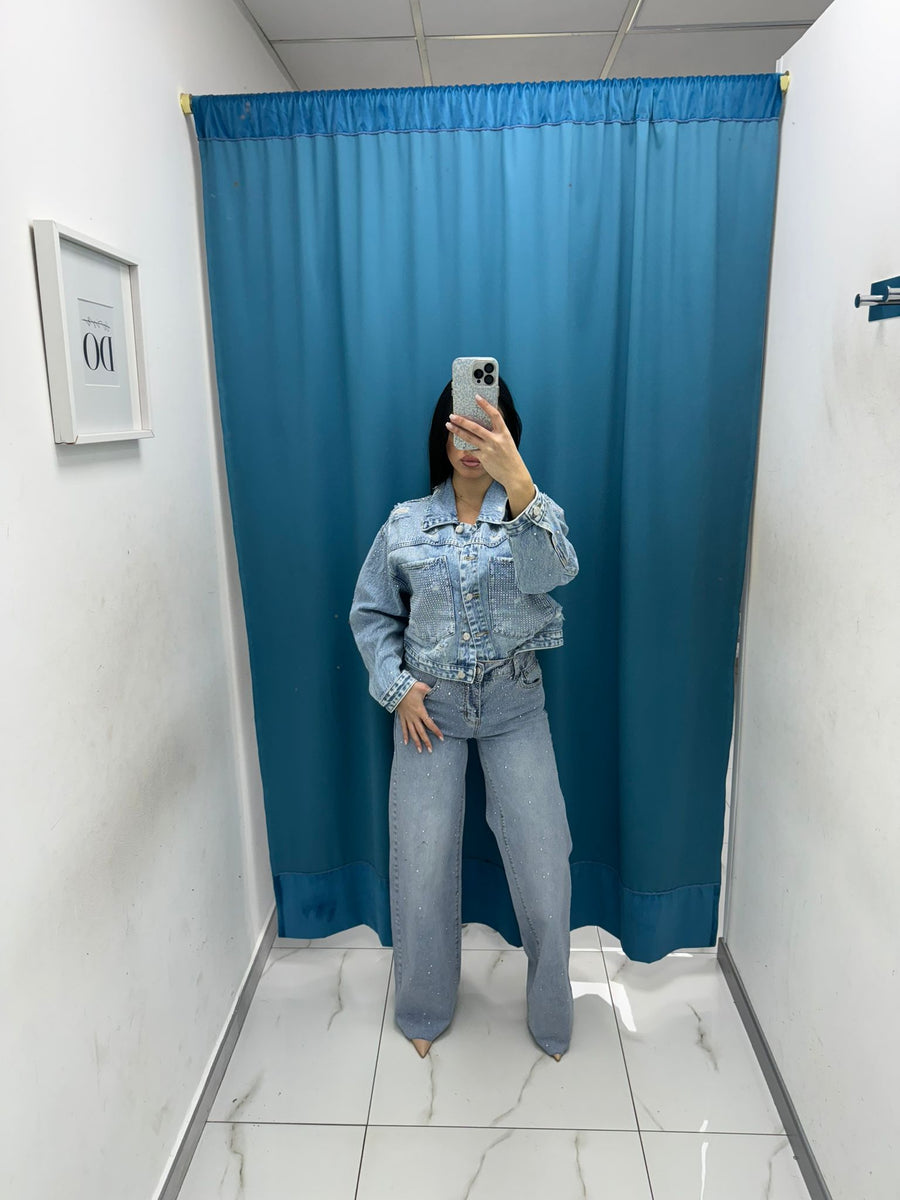 Giacca denim crop 3529