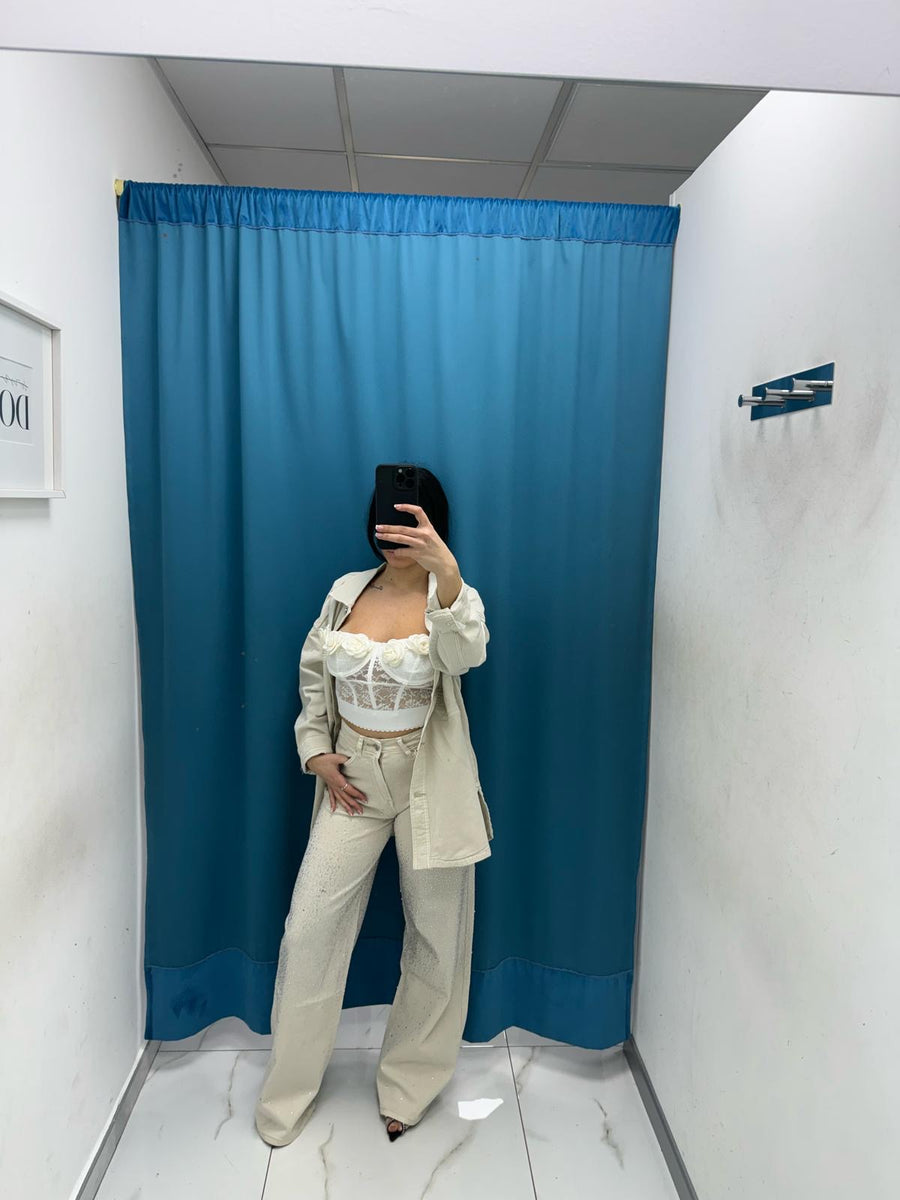 Coordinato denim panna 3003