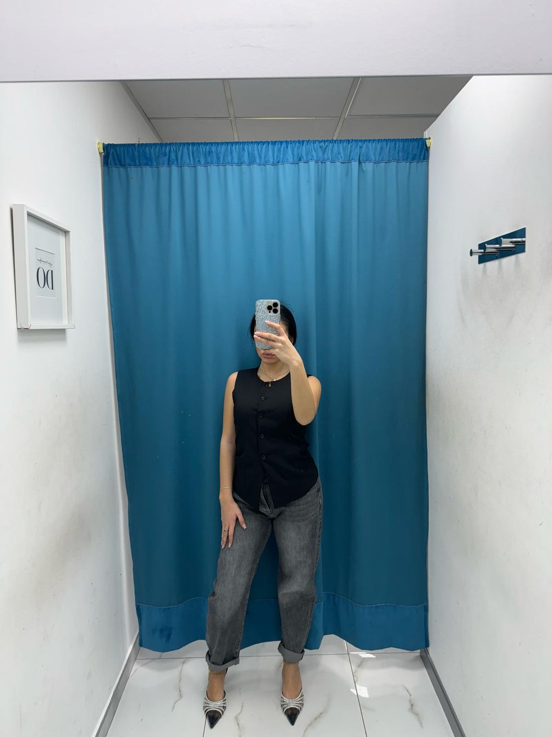 Jeans mom fit grigio 22313