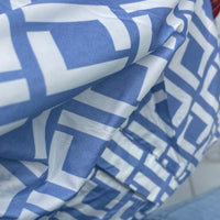 Piumino double face celeste 0473