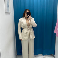Tailleur satin giacca e pantalone GC32