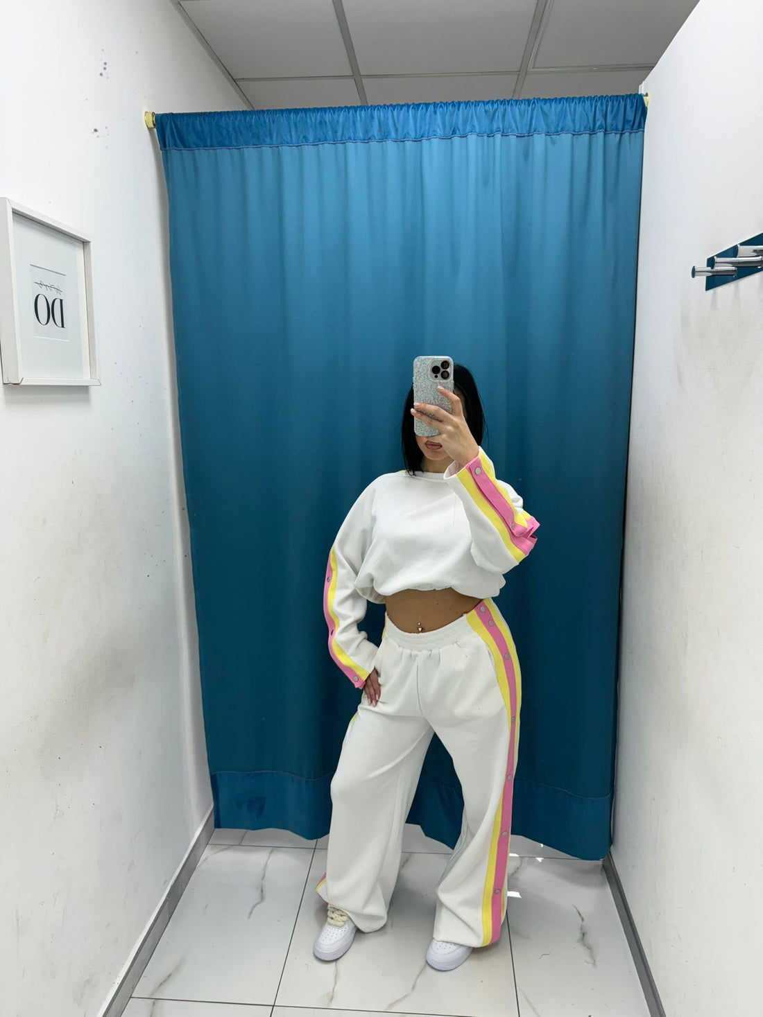 Coordinato felpa e pantalone con spacco 19051