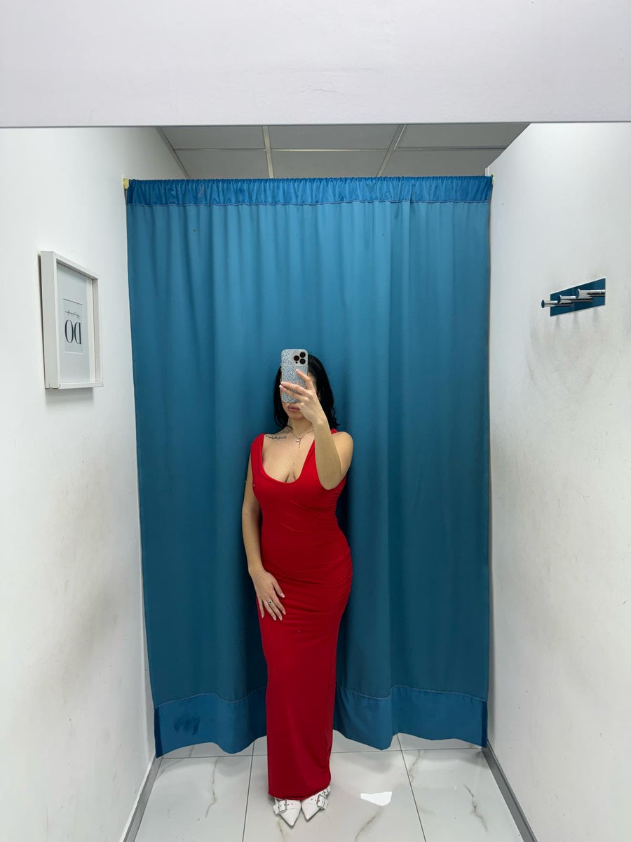 Vestito lungo con scollo 11265