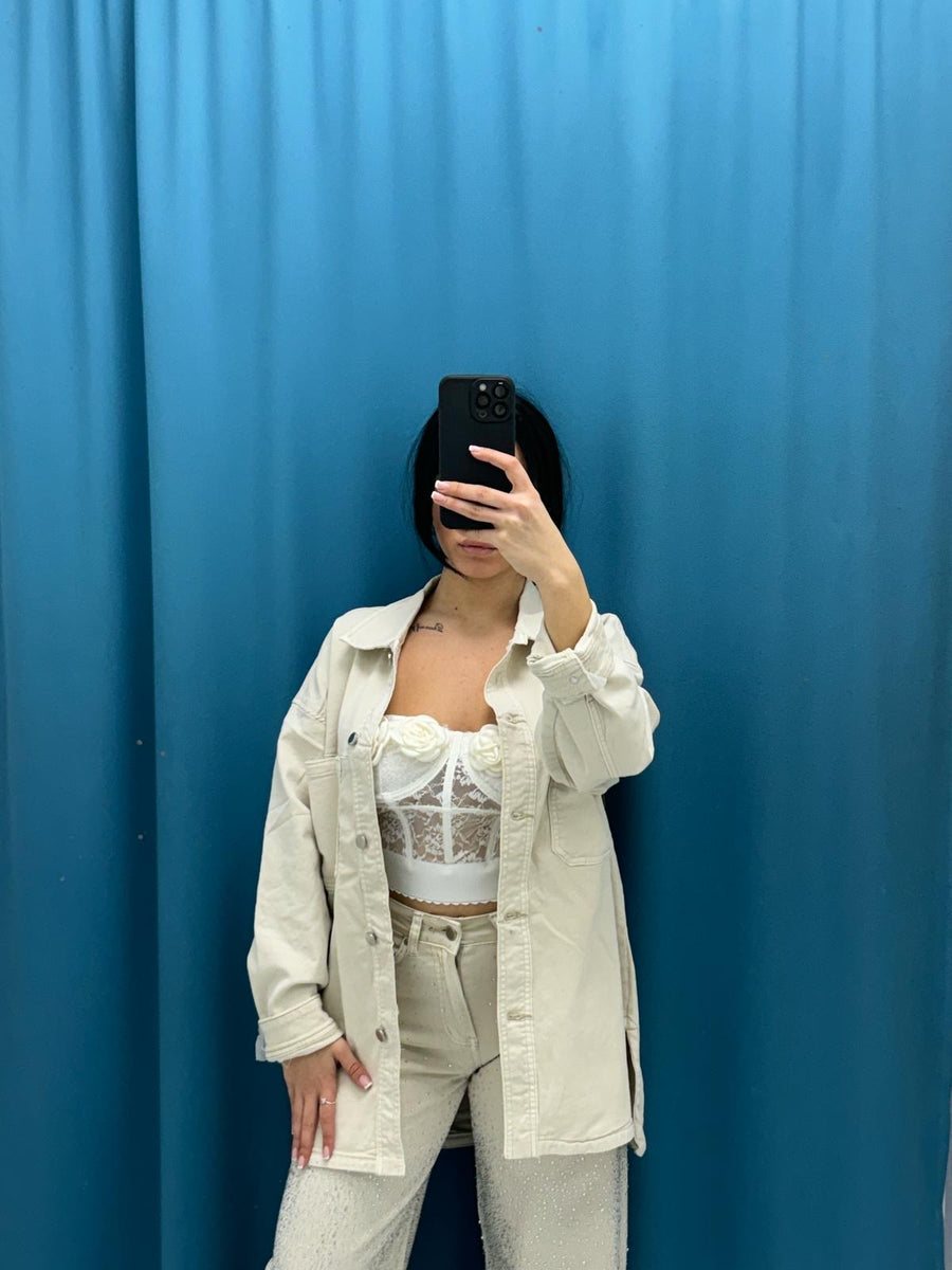 Coordinato denim panna 3003
