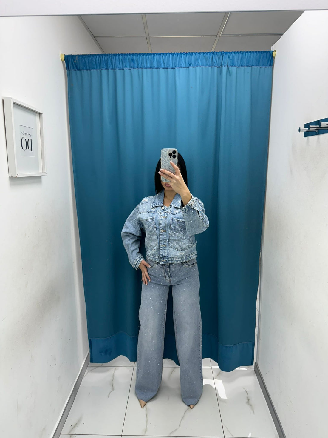 Giacca denim crop 3529