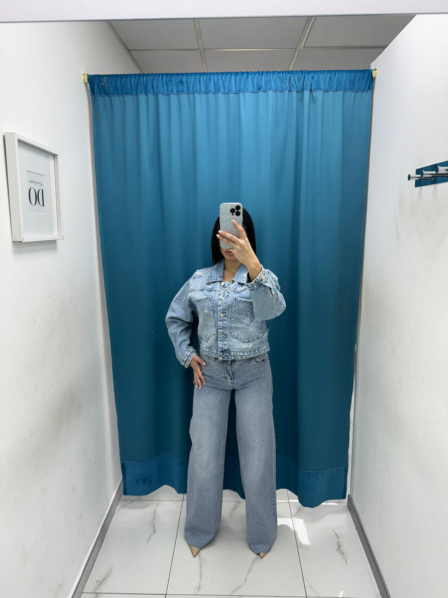 Giacca denim crop 3529