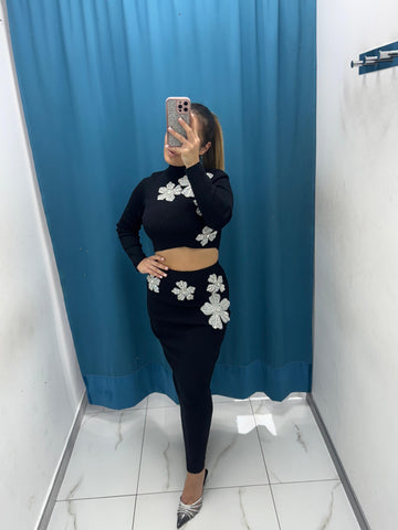 Twin Set Gonna e Maglia con Dettagli Sparkle-65090