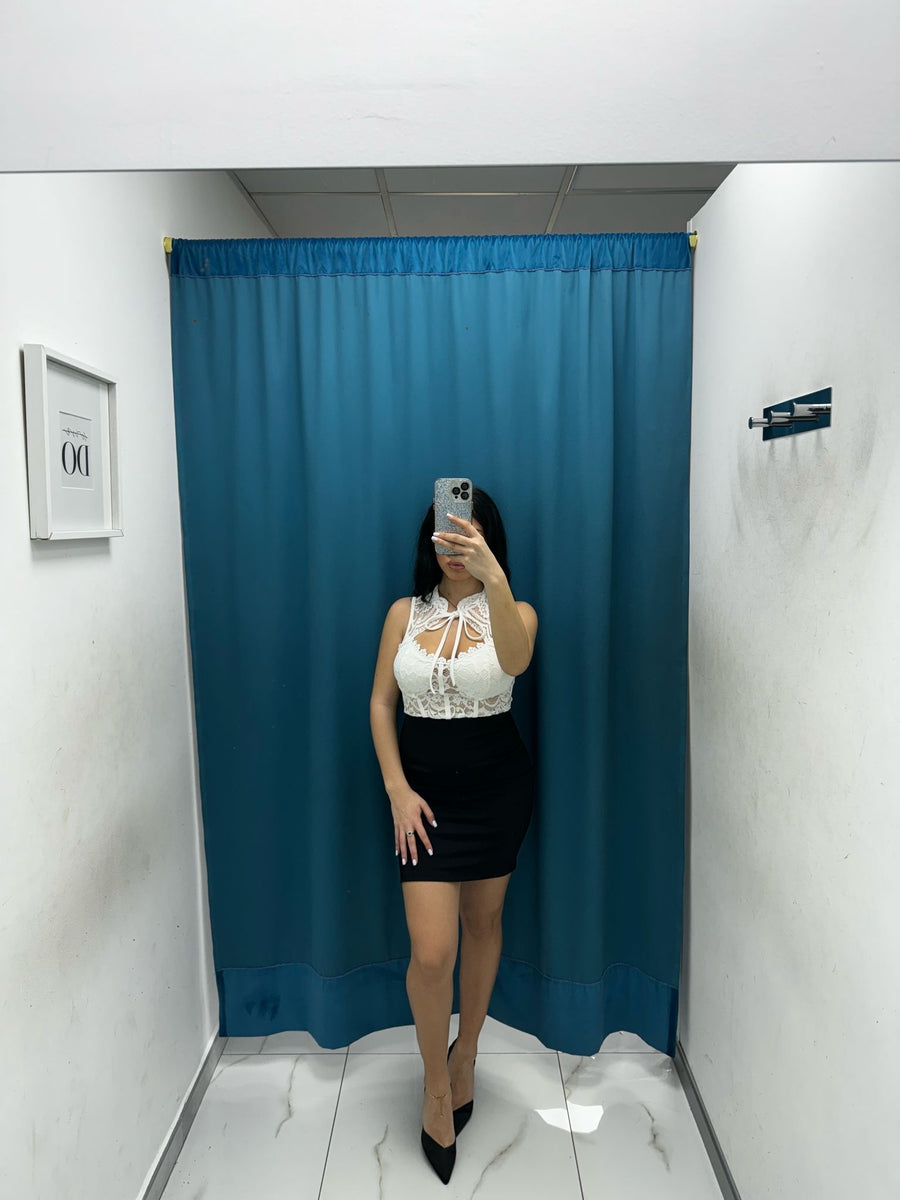 Vestito corto con pizzo 5930