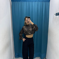 Camicia Crop Leopardata - 6754
