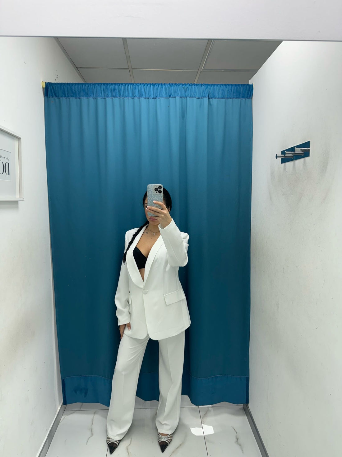 Tailleur giacca e pantalone bianco 85613
