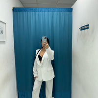 Tailleur giacca e pantalone bianco 85613