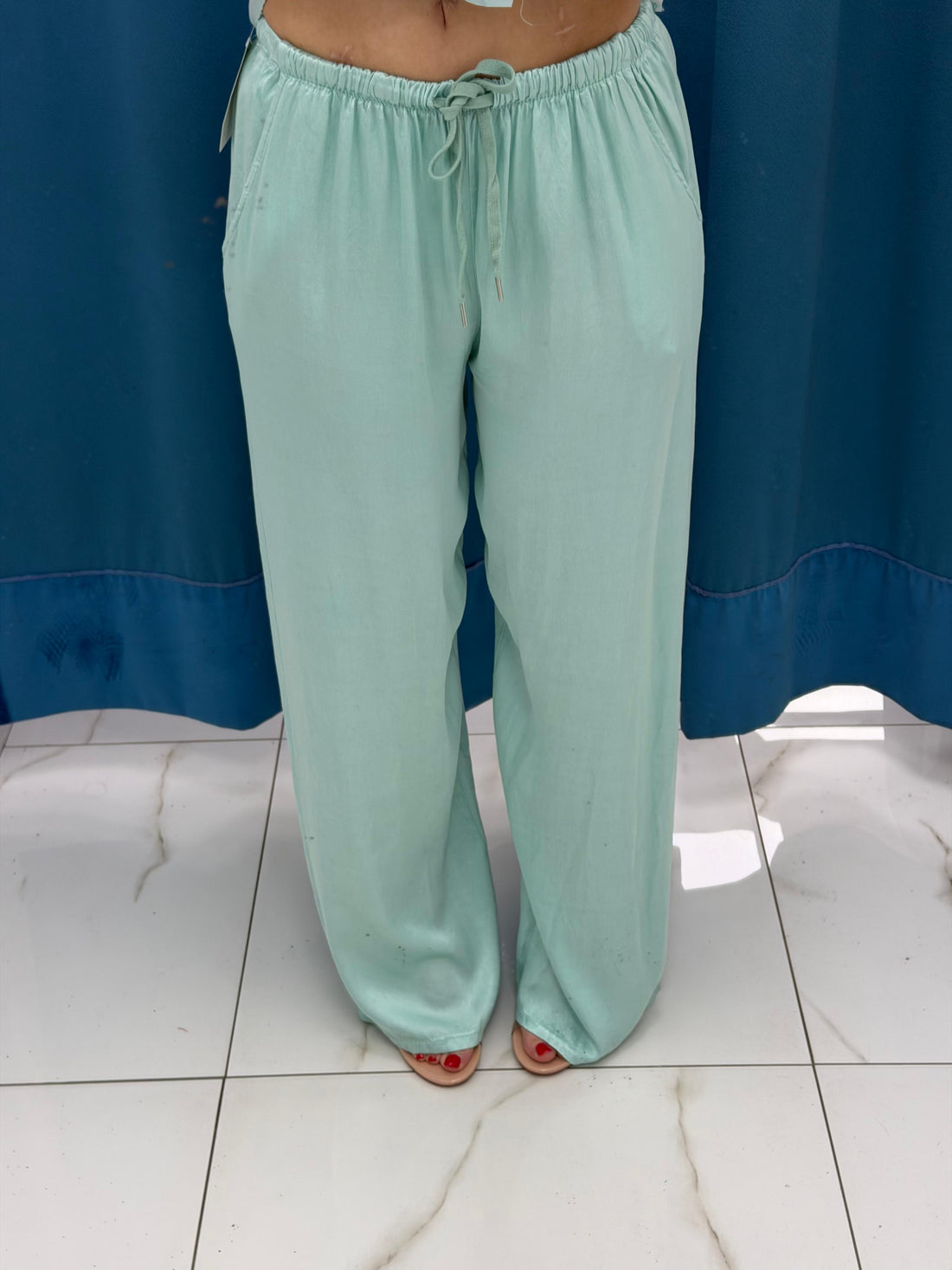 Pantalone palazzo satin 24205
