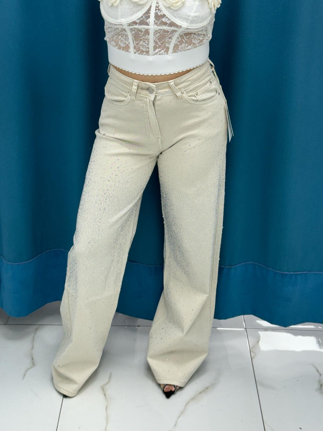 Coordinato denim panna 3003