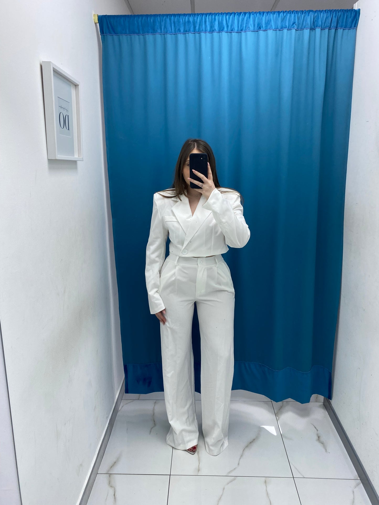 Tailleur giacca crop e pantalone 38411