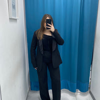 Tailleur giacca e pantalone nero 85613