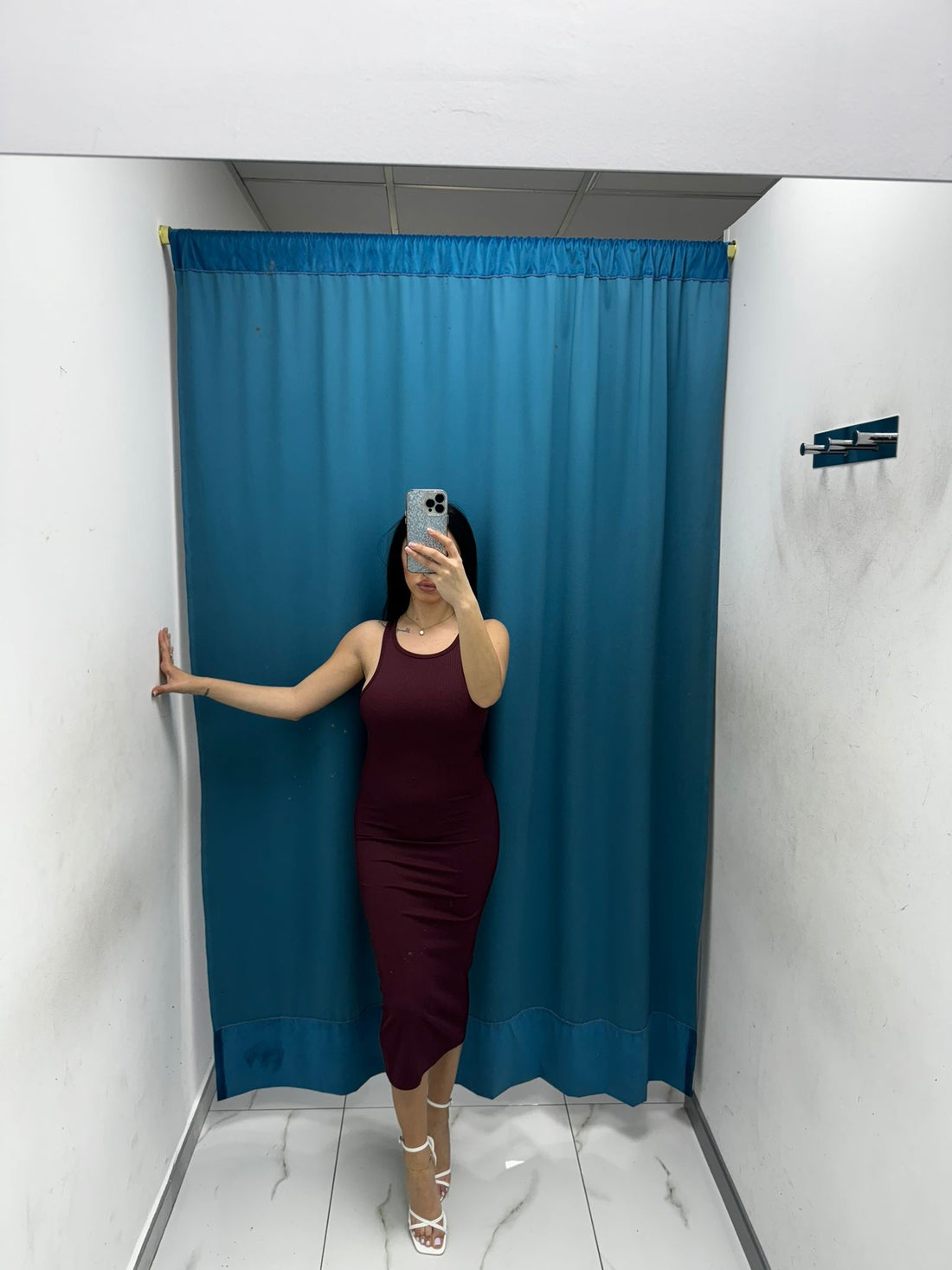 Vestito a costine basic 13848